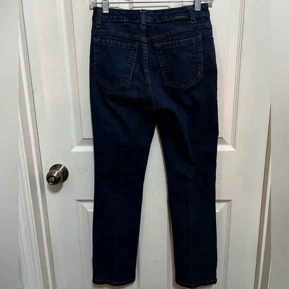 Jones New York Jeans Lexington Straight Slimming Dark Wash Stretch Denim - Picture 4 of 9